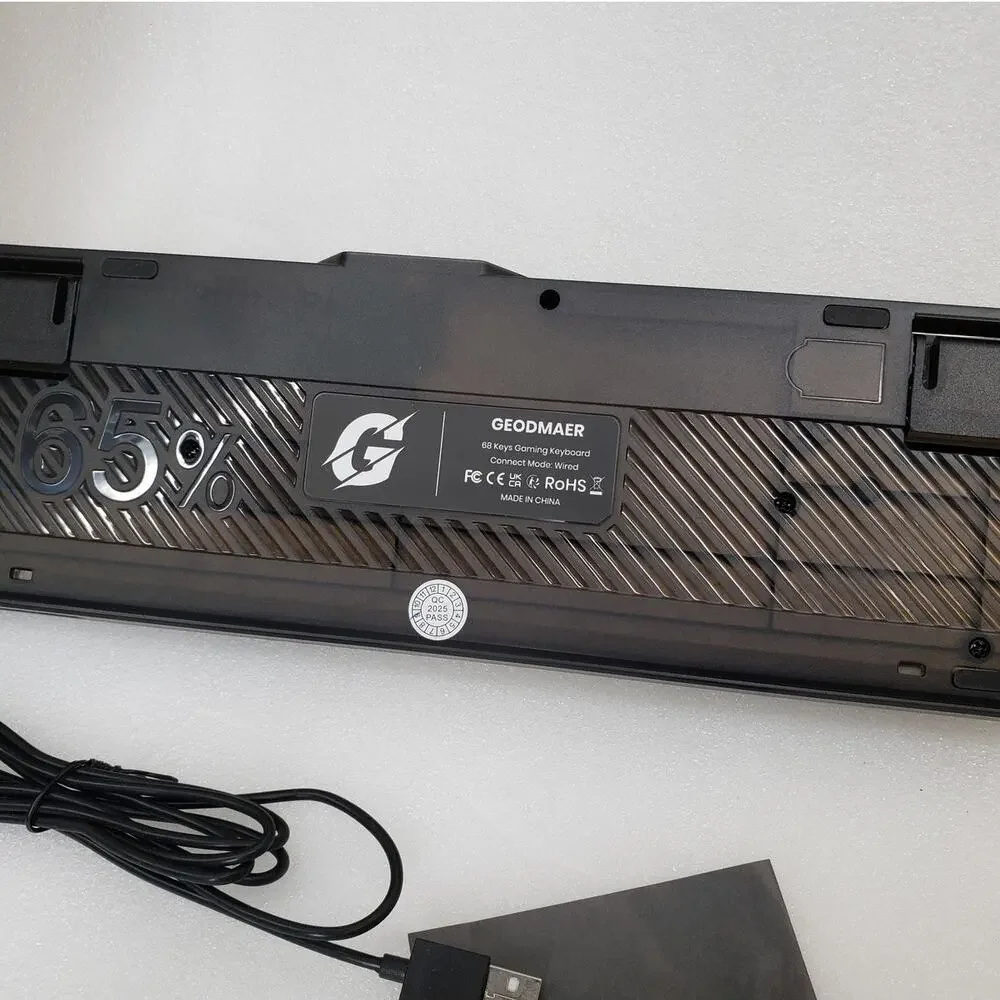 GEODMAER 65% Wired Membrane Gaming Keyboard